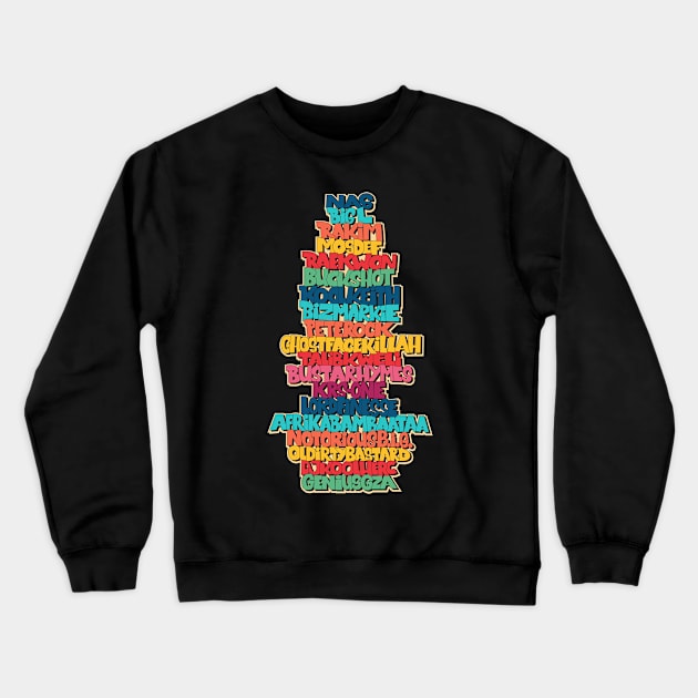 Rap Legends. Funky Design. Hip hop Allstars 90´s. Crewneck Sweatshirt by Boogosh